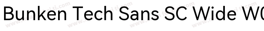 Bunken Tech Sans SC Wide W05XBd字体转换